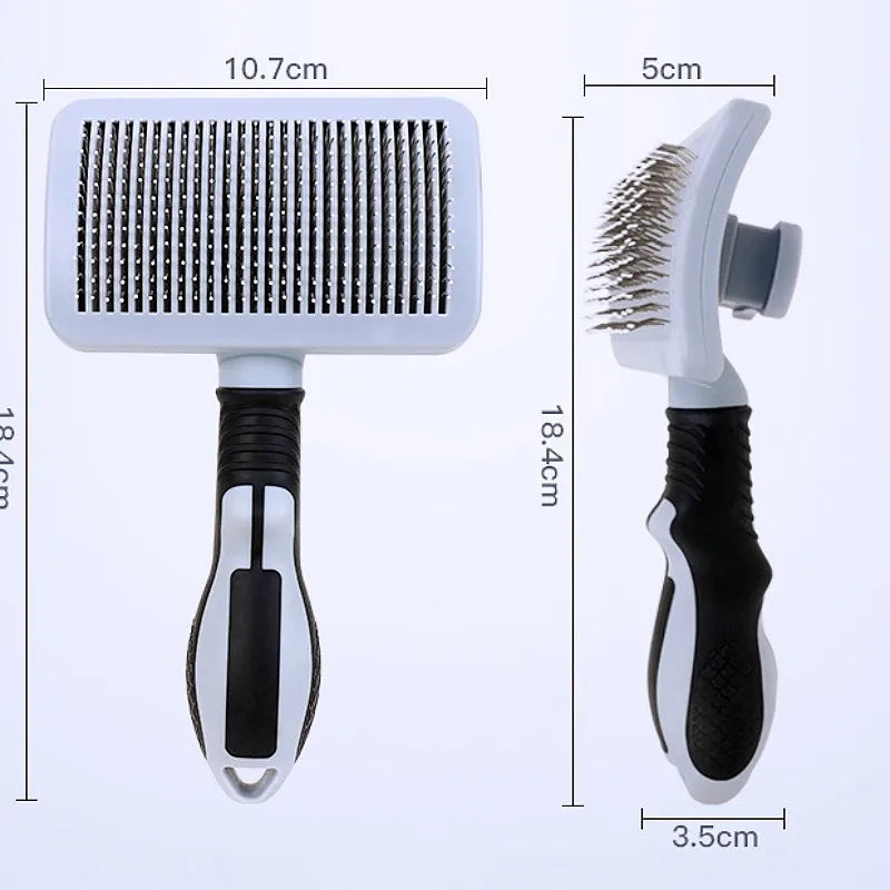 Self - Cleaning Slicker Brush - Gentle De-Shedding & Detangling for Dogs & Cats