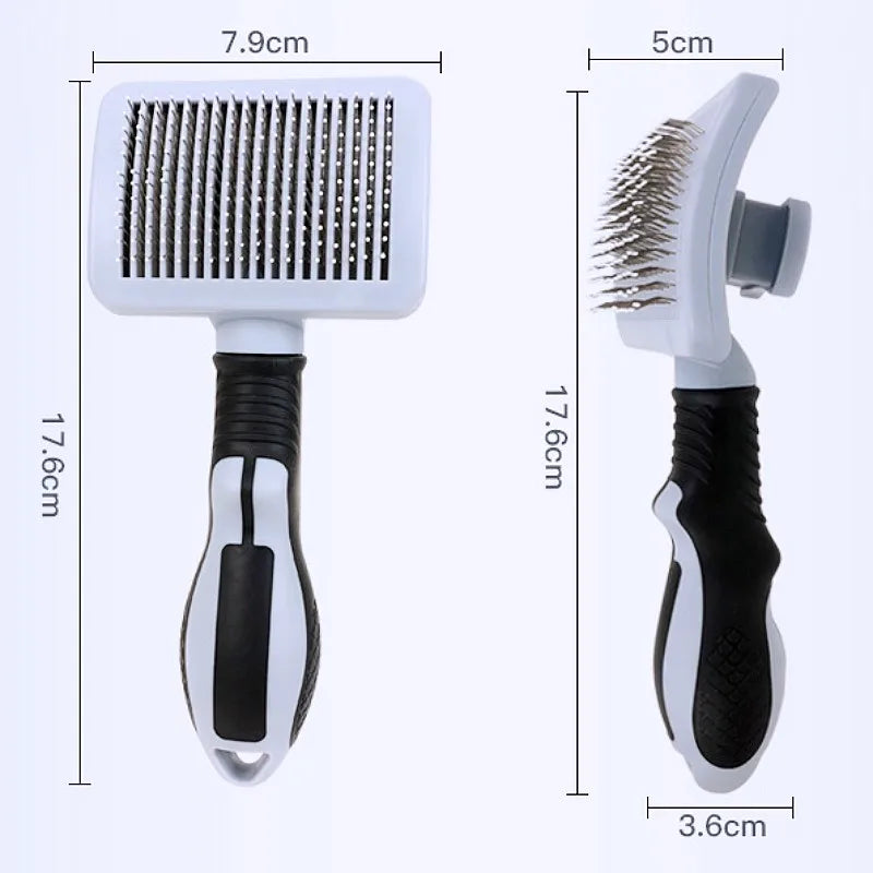 Self - Cleaning Slicker Brush - Gentle De-Shedding & Detangling for Dogs & Cats